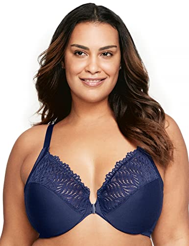 Glamorise Damski biustonosz plunge, NIEBIESKI, 105F