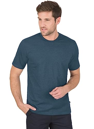 Trigema koszulka męska deluxe bawełna, Jeansy melanż, XXL