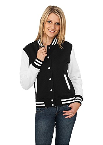 Urban Classics Damska kurtka dresowa z długim rękawem 2 odcienie, Wielobarwny (Blk/Wht), 5XL