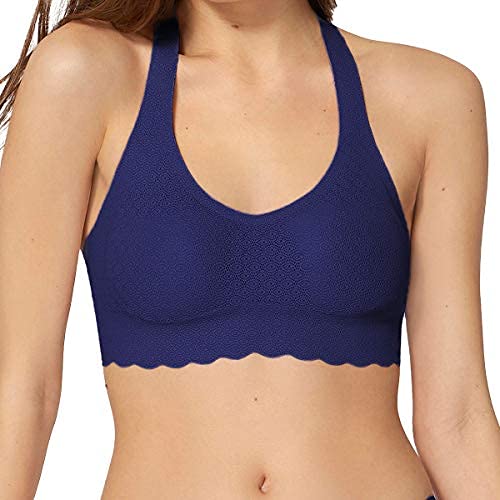 Sloggi Damski biustonosz Zero Feel Lace Top, Niebieski atrament, XL