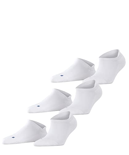 FALKE Uniseks Skarpety do trampek Cool Kick Sneaker 3-Pack U SN Oddychający I Szybkoschnący krótkie jednokolorowe 3 Pak, Biały (White 2000), 46-48