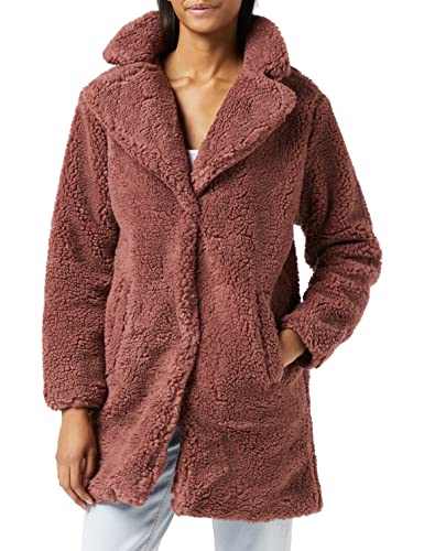 Urban Classics Damska kurtka zimowa damska oversized Sherpa Coat, płaszcz z haczykami i zapięciem na przelotkach, rozmiar XS do 5XL, Różowy (Darkrose 01472), L