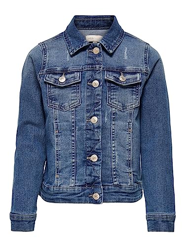 ONLY Konsara Med Blue DNM kurtka dżinsowa, niebieski (medium blue denim), 146