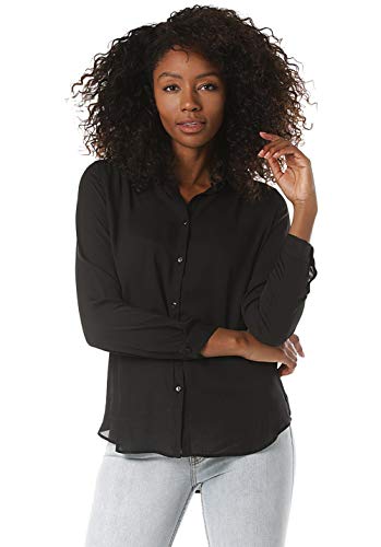 Vila Damska bluzka Vilucy L/S Button Shirt-Noos, czarny (Black Black), XS