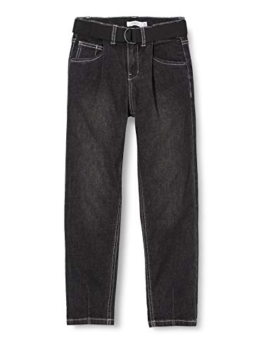 NAME IT Jeansy dziewczęce, Dark Grey Denim, 128 cm