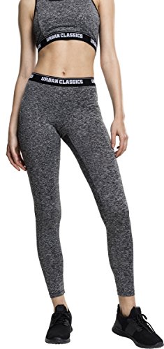 Urban Classics damskie aktywne melanż logo legginsy spodnie sportowe