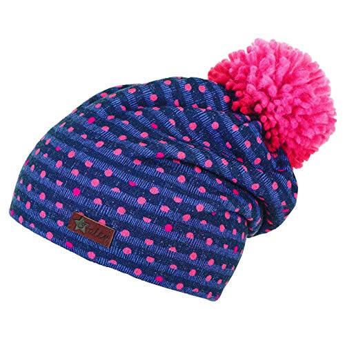 Sterntaler Dziewczęca czapka typu beanie, niebieski (Marine 300), 47