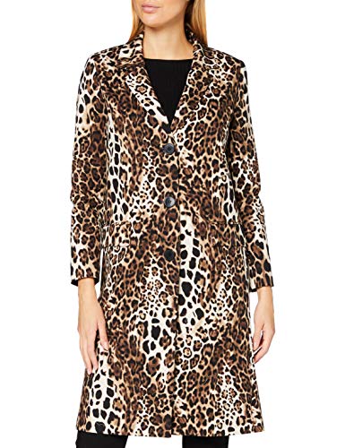 Helene Berman Damski płaszcz wełniany College Coat, Leopard, L
