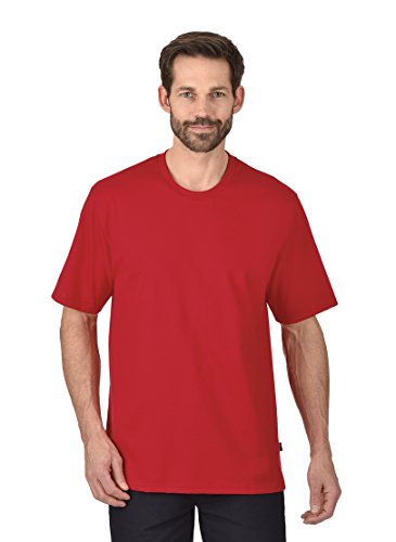 Trigema Męski T-shirt, Czerwony - korzeń (Kirsch 036), L