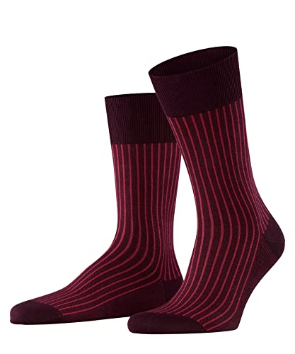 FALKE Skarpety Oxford Stripe bawełniane męskie, czarne, szare, wiele innych kolorów, wzmocnione skarpety męskie ze wzorem, przepuszczające powietrze, paski i cienkie, 1 para