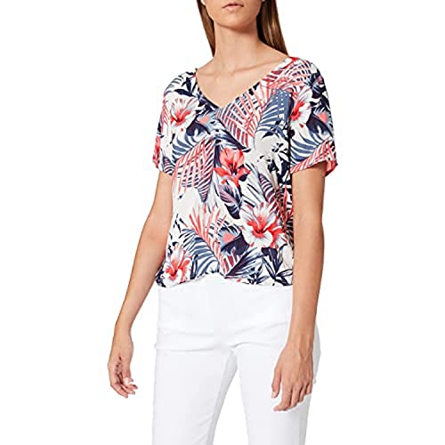 Mavi Damska bluzka z krótkim rękawem, wielokolorowy (Hibiscus Printed 28831), S