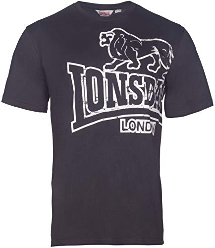 Lonsdale T-shirt męski z długim rękawem, czarny, M