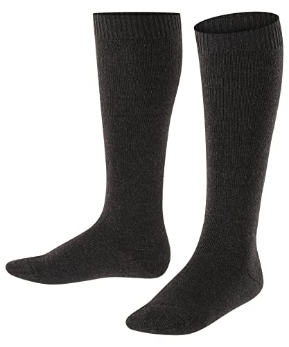 FALKE Uniseks - dzieci Skarpety Comfort Wool K SO Merynos jednokolorowe 1 Para, Szary (Anthracite Melange 3080), 31-34 (7-9 lata)
