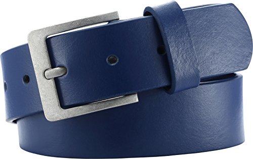 Playshoes Chłopięcy pasek skórzany o szerokości 30 mm, 11 - niebieski, 65