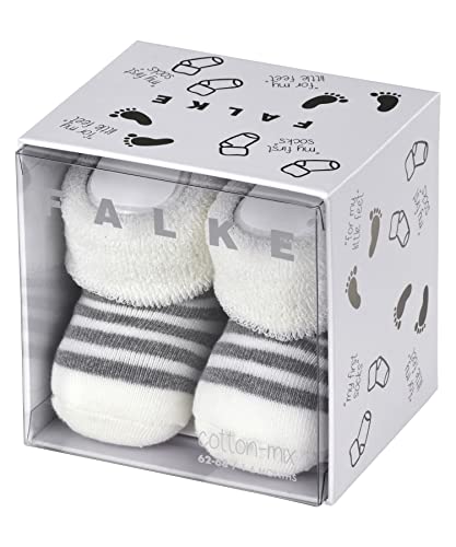 FALKE Uniseks - niemowlęta Skarpety Erstlingsringel , Bawełna, 1 Para, Biały (Off-White 2041); 50-56 (Noworodek Ι 0-1 miesiąc)