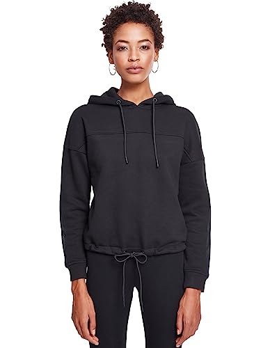 Urban Classics Damska bluza z kapturem Oversized Tech Mesh Inset Hoodie, czarny (Black 00007), XL
