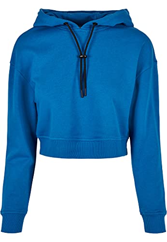 Urban Classics Damska bluza z kapturem Short Terry Hoody, damska bluza z kapturem o skróconym kroju, z przyjemnego materiału Terry w 3 kolorach, rozmiary XS - 5XL, Sporty Blue, XXL