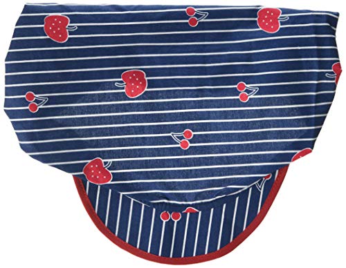 maximo Dziewczęca opaska na włosy z daszkiem czapka, Wielokolorowy (Navy paski Red Fruit 48), 52/53 cm
