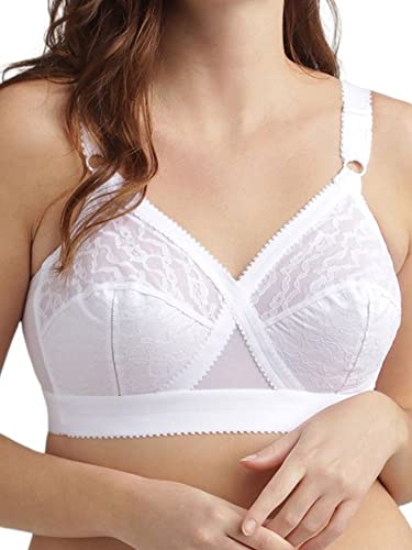 Playtex Biustonosz damski z fiszbinami z krzyżowym sercem x1, biały, 100E