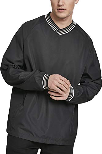 Urban Classics Męska kurtka przejściowa Windbreaker Warm Up sweter w stylu kurtki przeciwdeszczowej do zakładania, wielokolorowy (Blk/Gry 00029), S