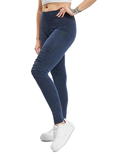 Urban Classics Damskie legginsy Denim Jersey Sportowe legginsy do jogi dla kobiet o wyglądzie dżinsów w 3 kolorach, rozmiary XS-5XL, indygo, 4XL