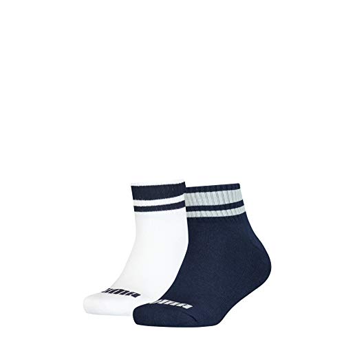 PUMA Unisex skarpety dziecięce (2 sztuki), niebieski/biały, 27-30