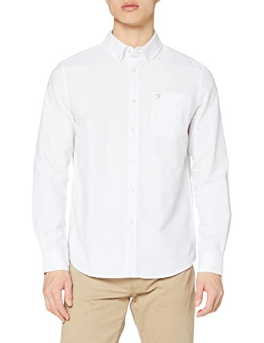 Farah Classic Męska koszula biznesowa Drayton, biały, Rozmiar uniwersalny-L
