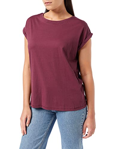 Urban Classics Damska koszulka z przedłużonymi ramionami, górna część dla kobiet z lekko przeciętymi ramionami, dostępna w wielu kolorach, rozmiary XS - 5XL, Cherry, 4XL