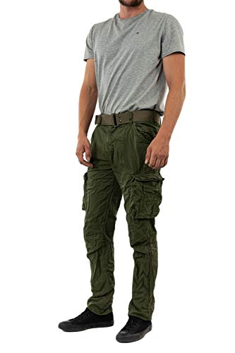 Schott NYC spodnie męskie, zielony (oliwkowe), 32W / 32L