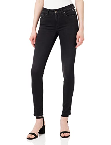 Replay New Luz Hyper Cloud Skinny Jeansy damskie, 098 czarny, 32W / 30L