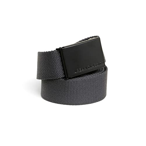 Urban Classics Canvas Belts Pasek Uniseks , Grafitowy , 120