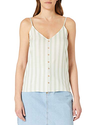 ONLY Damski top Onlastrid Singlet WVN Noos, Cloud Dancer/Aop:dessert Sage Stripe, 36 PL