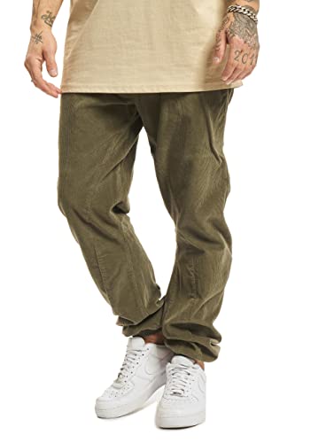 Urban Classics Spodnie męskie Corduroy Jog Pants, zielony (Olive 00176), S