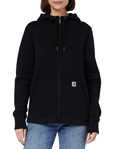 Carhartt Damska bluza z kapturem Clarksburg z zamkiem na ca?ej d?ugo?ci, czarna, XL, Czarny, XL