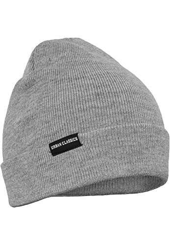 Urban Classics Czapka z dzianiny unisex Basic Flap Beanie, szary (Grey 00111), jeden rozmiar