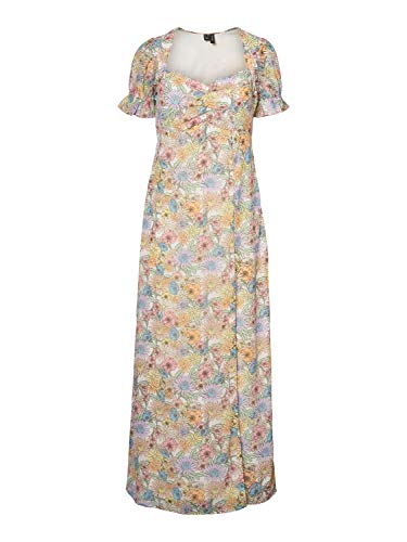VERO MODA Damska sukienka Vmevangaline S/S Maxi Kaa Ht, Brzoza/Aop: emilia, L
