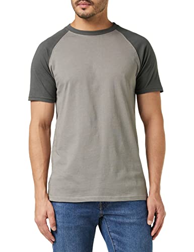 Urban Classics T-shirt męski Raglan Contrast Tee, asfalt/ciemny cień, S