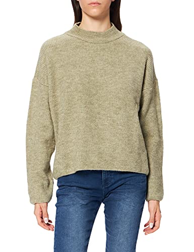 VERO MODA Vmolina Ls Highneck Blouse Noos sweter damski, Desert Sage/Szczegóły: melanż/Szczegóły: melanż, XL
