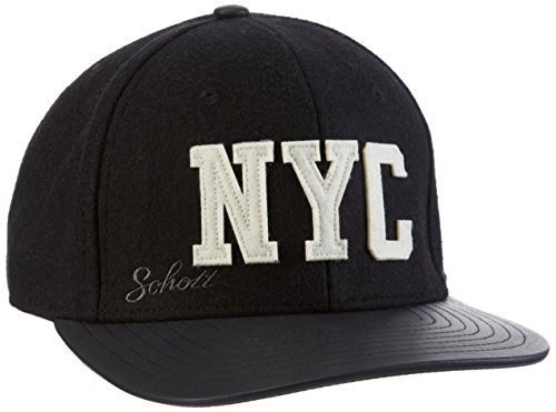 Schott NYC Capwool 2 męska czapka baseballowa, czarna (Black/Black 90), jeden rozmiar