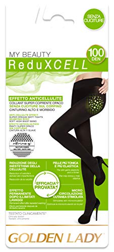 Goldenlady Damskie pończochy Hold-Up 100 DEN (opakowanie 2 szt.), Czarny (Nero A), XL