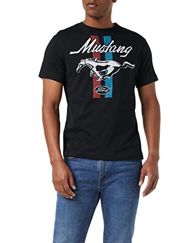 Ford Mustang Stripes t-shirt męski, czarny, XXL