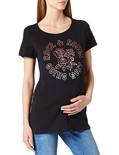 Supermom Damska koszulka Ss Rock Rose T-Shirt, Black - P090, XXS