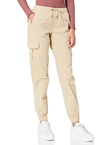 Urban Classics Damskie spodnie cargo z wysokim stanem, spodnie cargo z wysokim stanem, dostępne w wielu kolorach, rozmiary XS-5XL, Concrete, 4XL