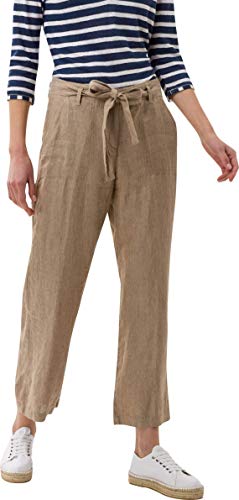 BRAX Damskie spodnie w stylu Maine S skrócone lniane spodnie, Toffi, 48W / 30L