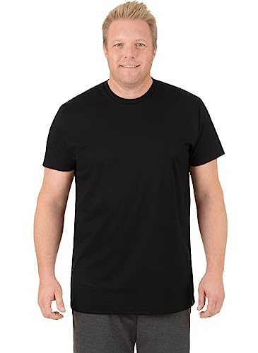 Trigema Męski t-shirt slim fit z bawełny deluxe, czarny, L
