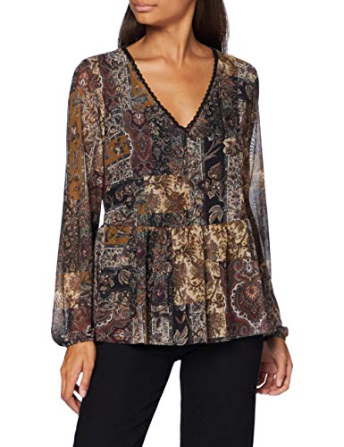 Desigual T-shirt damski Ts_Katrina, brązowy, S