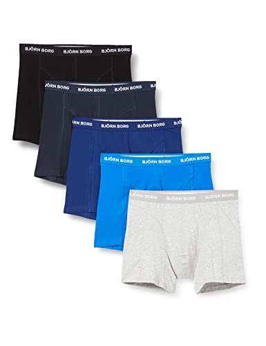 Björn Borg Męskie solidne bokserki szorty majtki bielizna bawełna stretch 5 szt