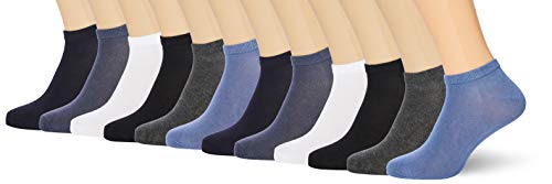 Fm London Mężczyźni Bamboo Trainer Stopki, Wielokolorowy (Dark Assorted 10), 43-46 EU
