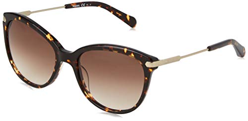 Fossil Damskie okulary przeciwsłoneczne FOS 2034/S, brązowe (Havana), 56