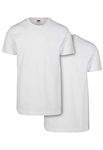 Urban Classics Męski T-shirt Basic Tee 2-pak, biały/biały, M